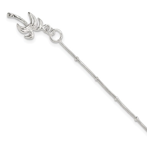 Sterling Silver Palm Tree Anklet