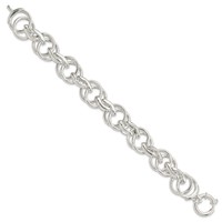 Sterling Silver Polished Fancy Link Bracelet, 8.5" view 2