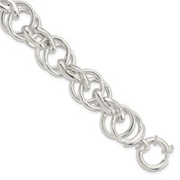 Sterling Silver Polished Fancy Link Bracelet, 8.5" view 1