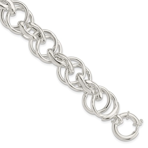 Sterling Silver Polished Fancy Link 8.5 inch Bracelet