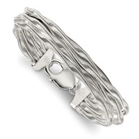 Sterling Silver Twisted Mesh 5-Strand Bracelet view 1
