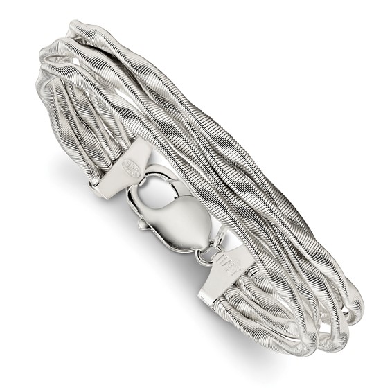 Sterling Silver Twisted Mesh 5-Strand Bracelet