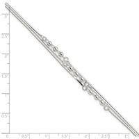 Sterling Silver Polished 3-Strand Bracelet, 7.5" view 3