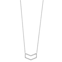 Sterling Silver Rhodium-plated CZ Necklace view 2