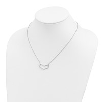 Sterling Silver Rhodium-plated CZ Necklace view 3