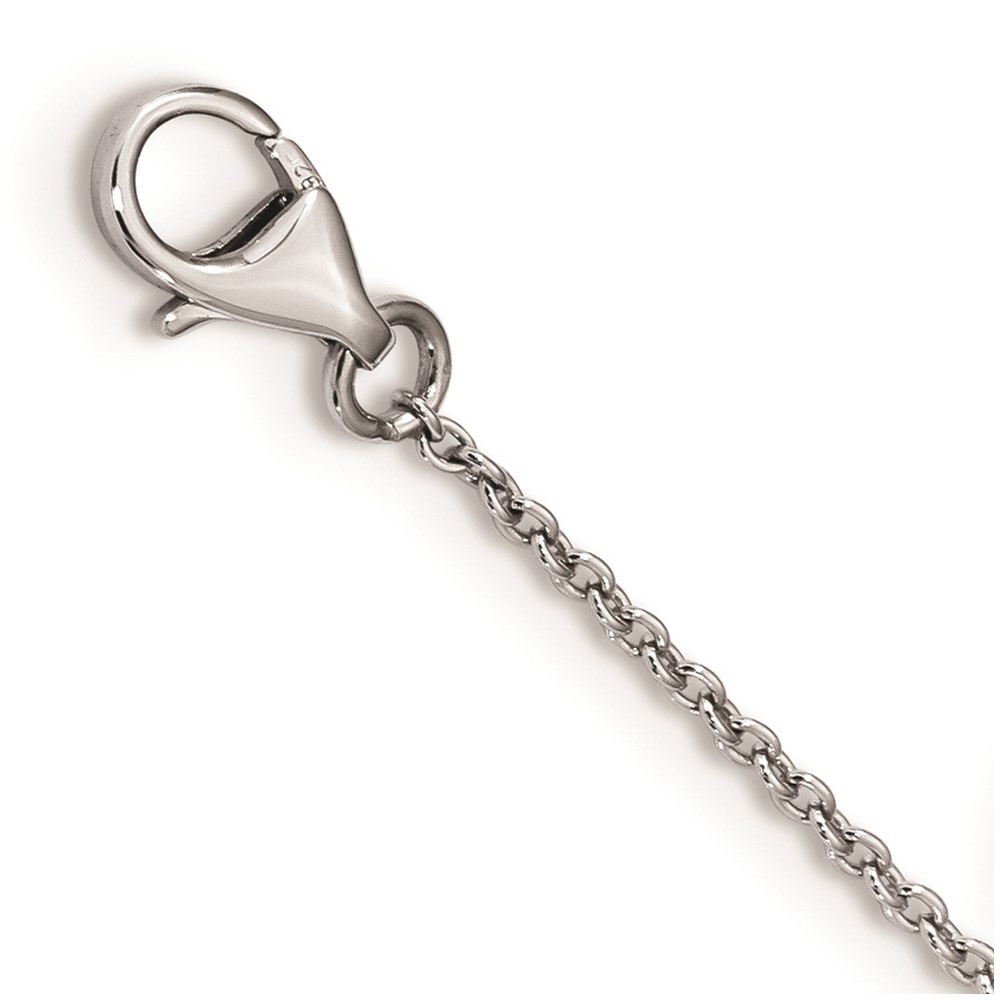 Sterling Silver Rhodium-plated Purple/Pink Ice CZ 9-Station Necklace (QG4630-36)