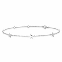 Sterling Silver Rhodium-plated Starfish Plus 2 Inch Extender - Total 11 Inch Anklet, 9" view 3