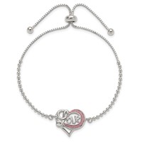 Sterling Silver Glitter-Infused Infinity Love Adjustable Bolo Bracelet view 3