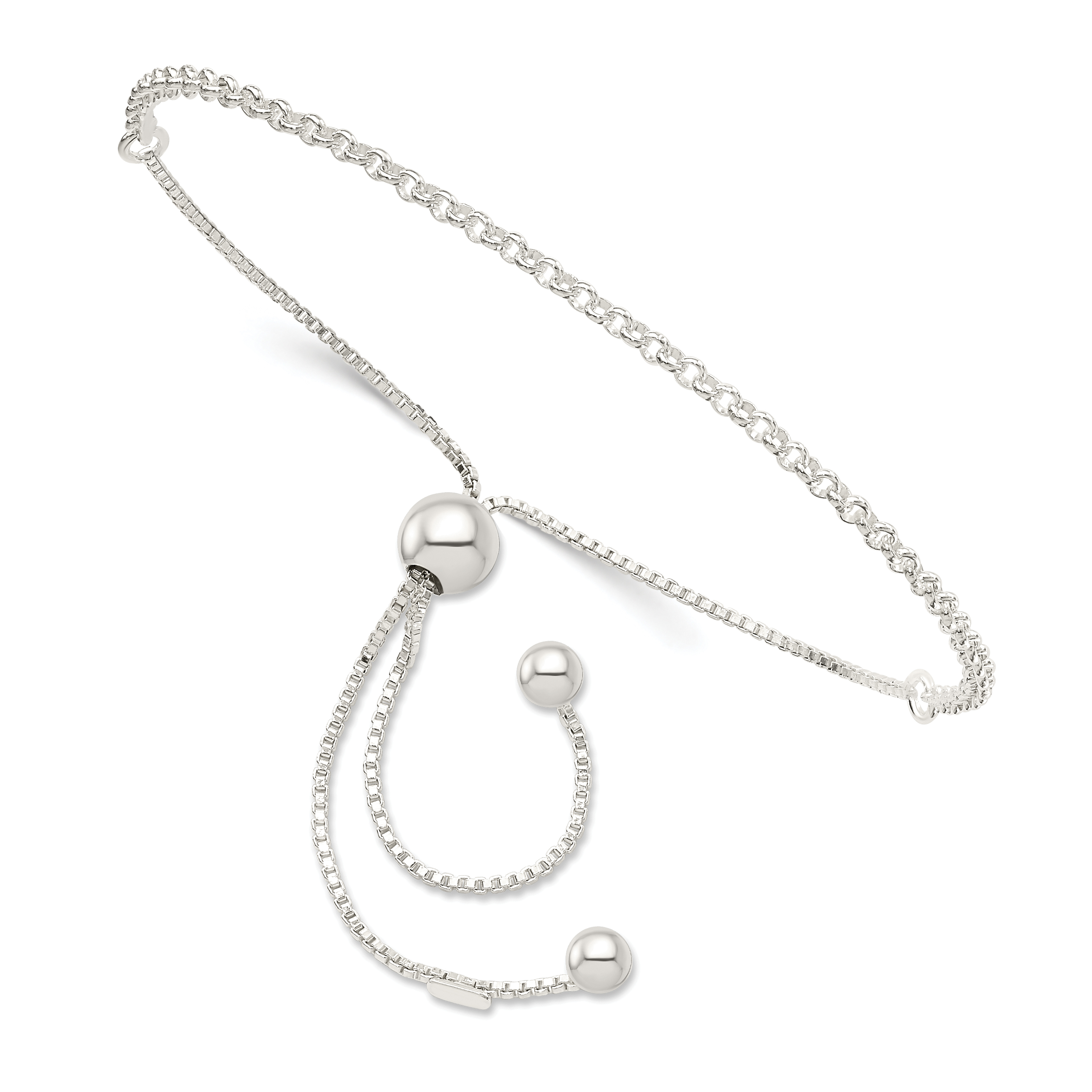 Sterling Silver Adjustable Bracelet (QG4783)