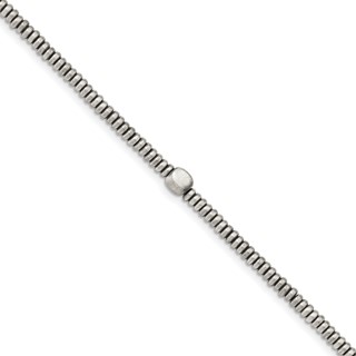 Sterling Silver Antiqued Brushed & Polished Beaded Bracelet