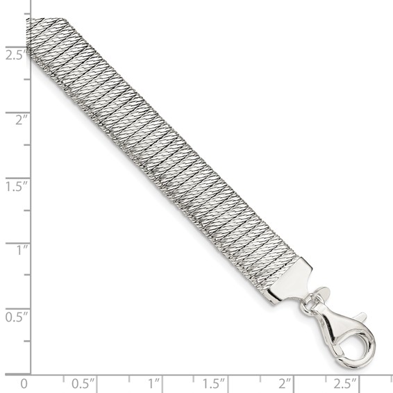 Sterling Silver Textured 10mm Cubetto Bracelet