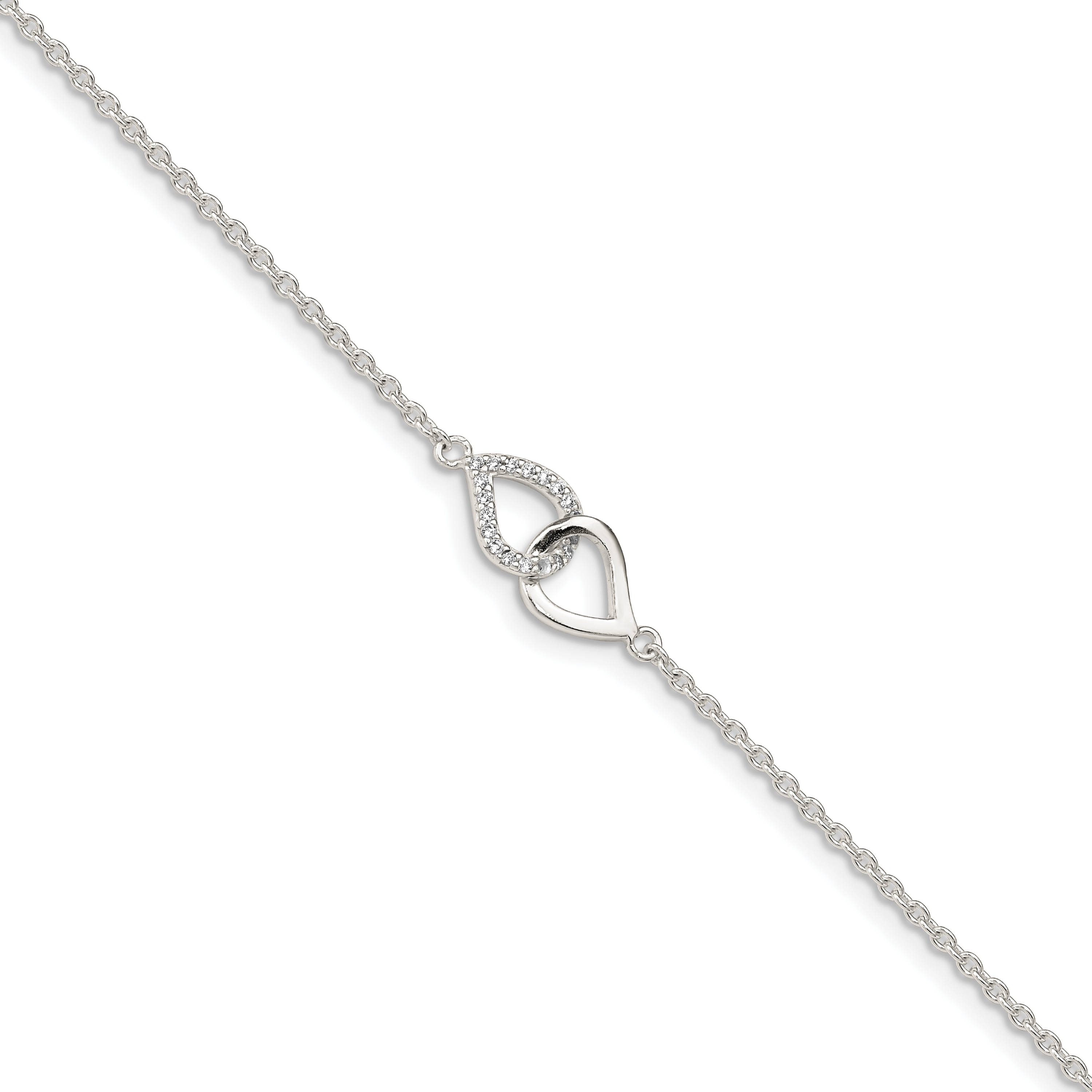 Sterling Silver CZ Bracelet (QG4888-7)