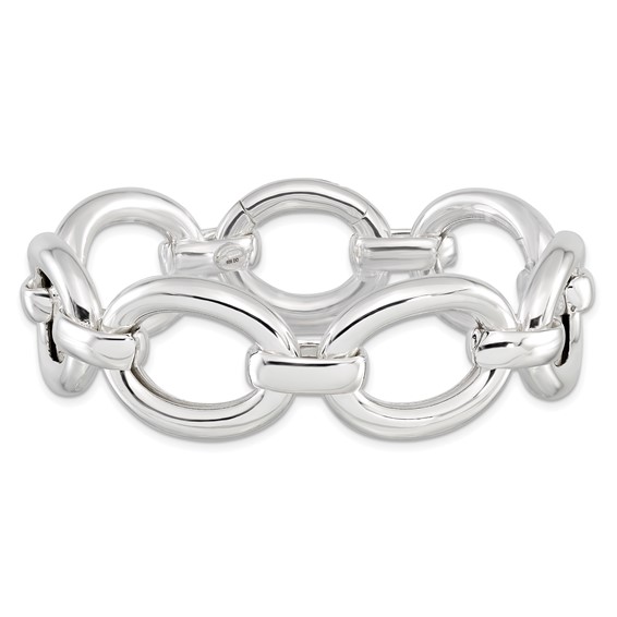Sterling Silver Polished Large Link Bracelet