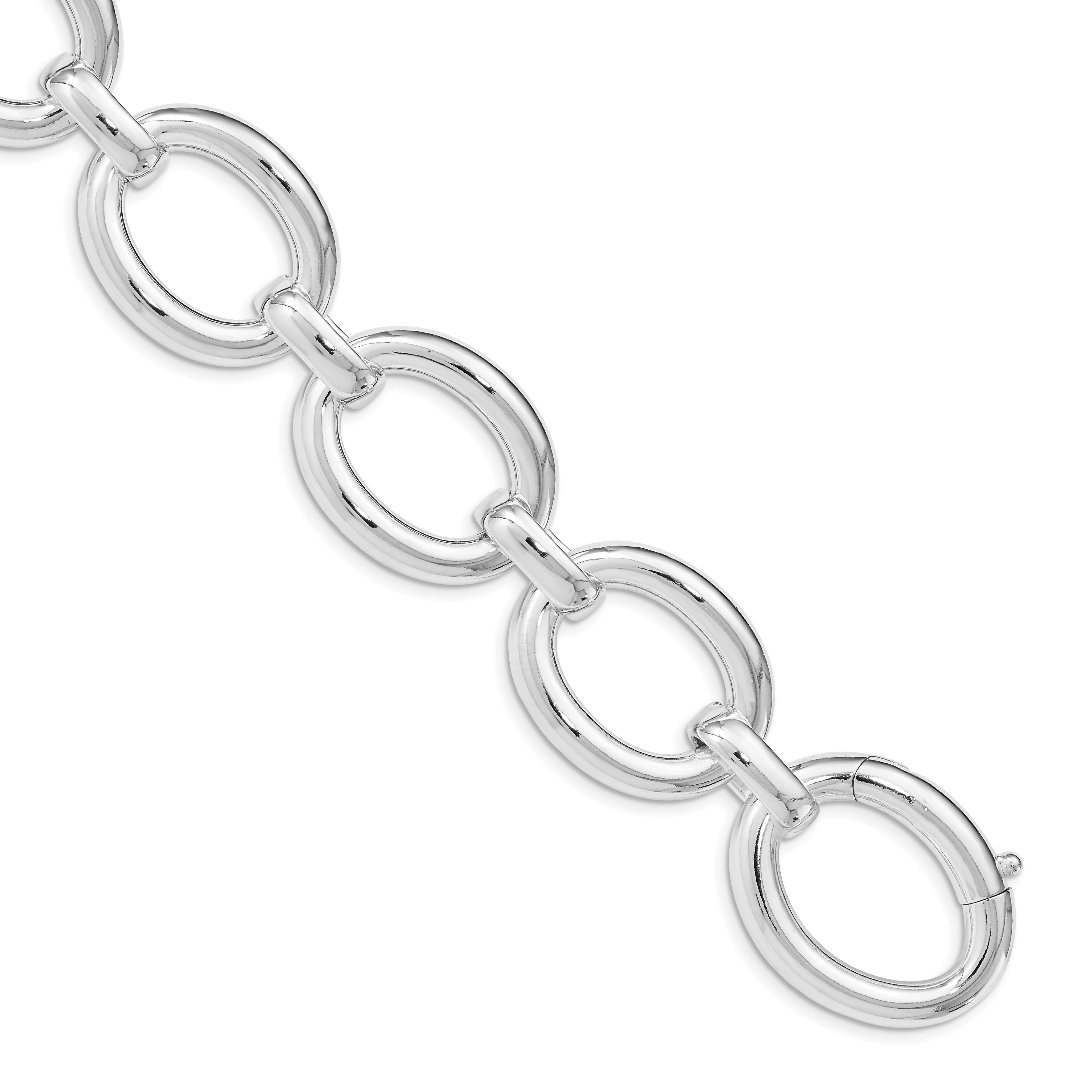 Sterling Silver Polished Large Link Bracelet (QG4987-8.75)