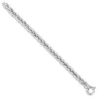 Sterling Silver Polished 8mm Semi-solid Spiga Fancy Link Bracelet - 8in view 2