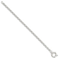 Sterling Silver Polished 4.75mm Fancy Rolo Link Bracelet, 7" view 2
