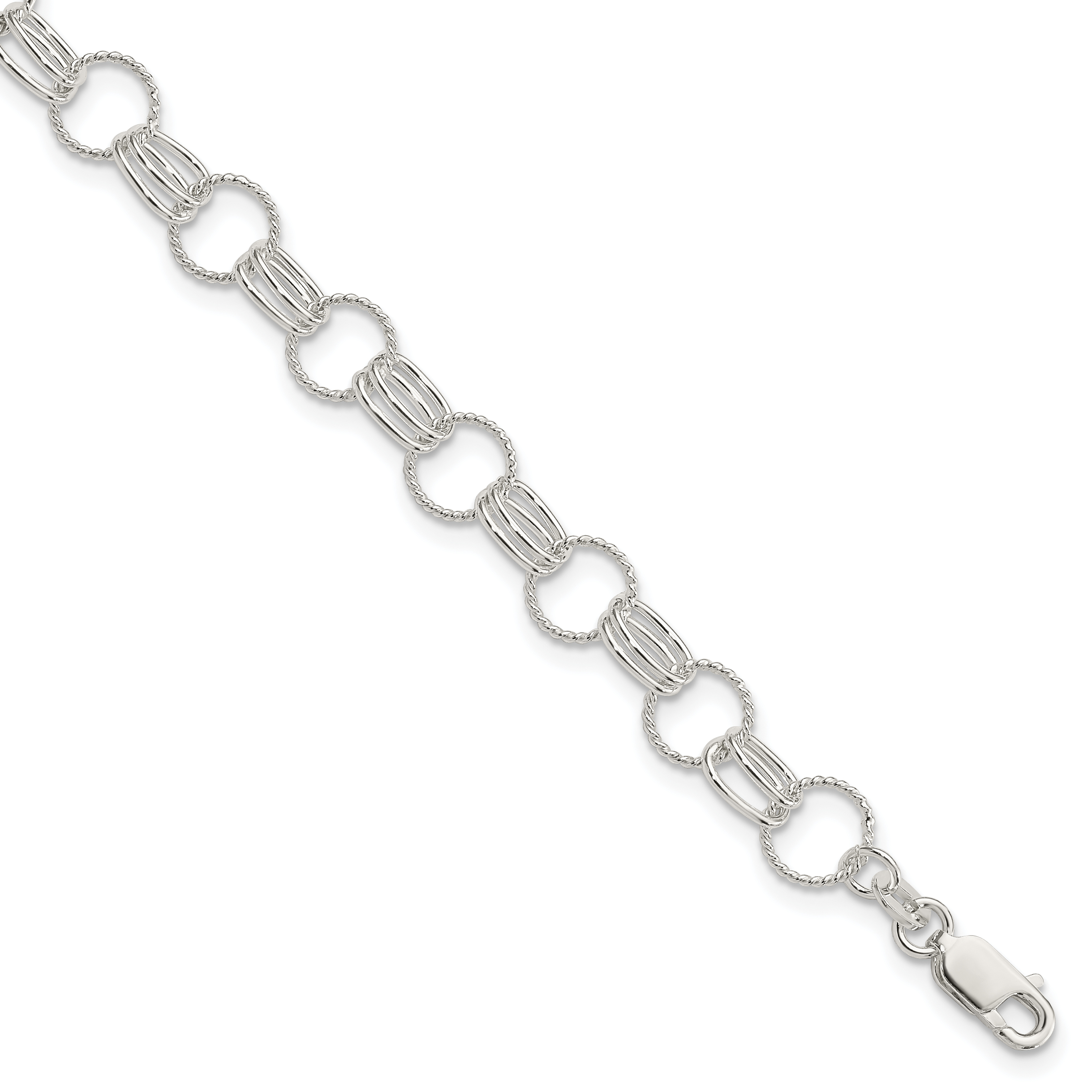 Sterling Silver Link Bracelet (QG5026-7.5)