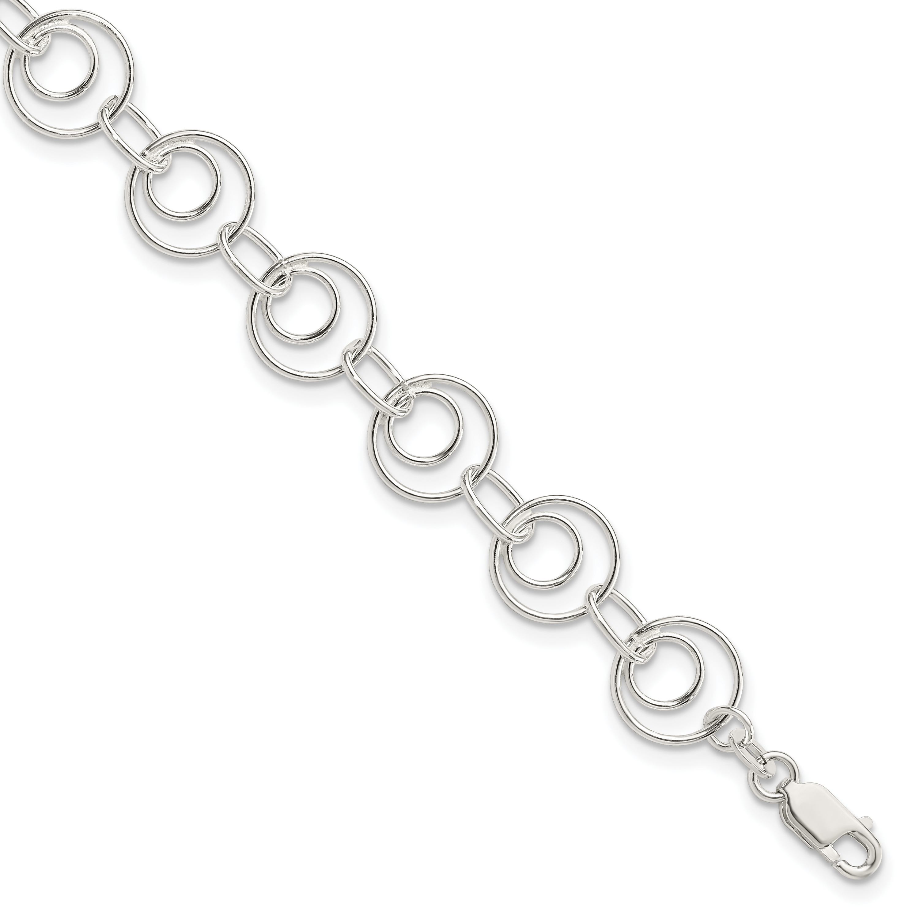 Sterling Silver Link Bracelet (QG5027-7.5)