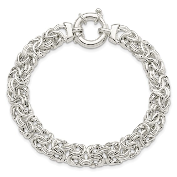 Sterling Silver Polished Byzantine Link Bracelet
