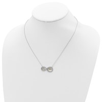 Sterling Silver Gold-plated Mom and ME in CZ Infinity Symbol Necklace, 18" view 4