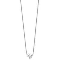 Sterling Silver Polished Dove Necklace - 16in view 2