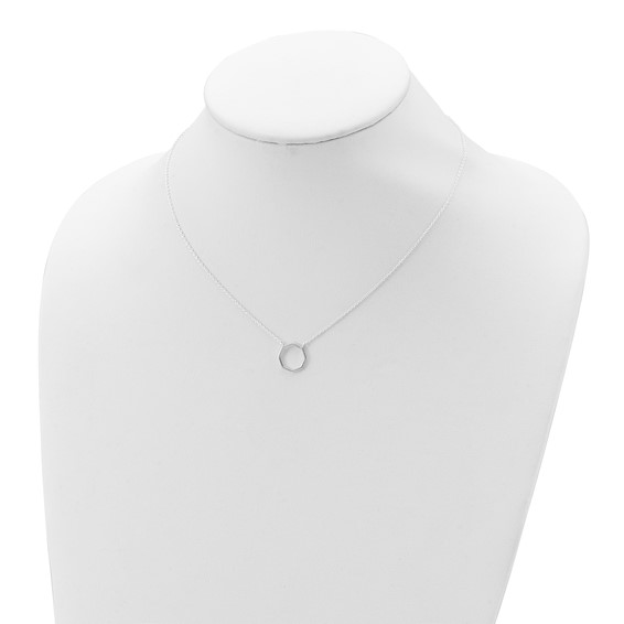 Sterling Silver Polished Octagon Necklace