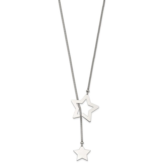 Sterling Silver Star Cable Wrap Necklace