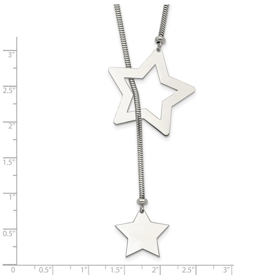 Sterling Silver Star Cable Wrap Necklace