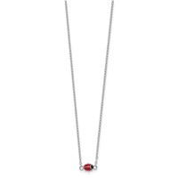 Sterling Silver Polished Red & Black Enameled Ladybug Necklace with Extension 16 Inch, 2" view 2