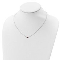 Sterling Silver Polished Red & Black Enameled Ladybug Necklace with Extension 16 Inch, 2" view 4