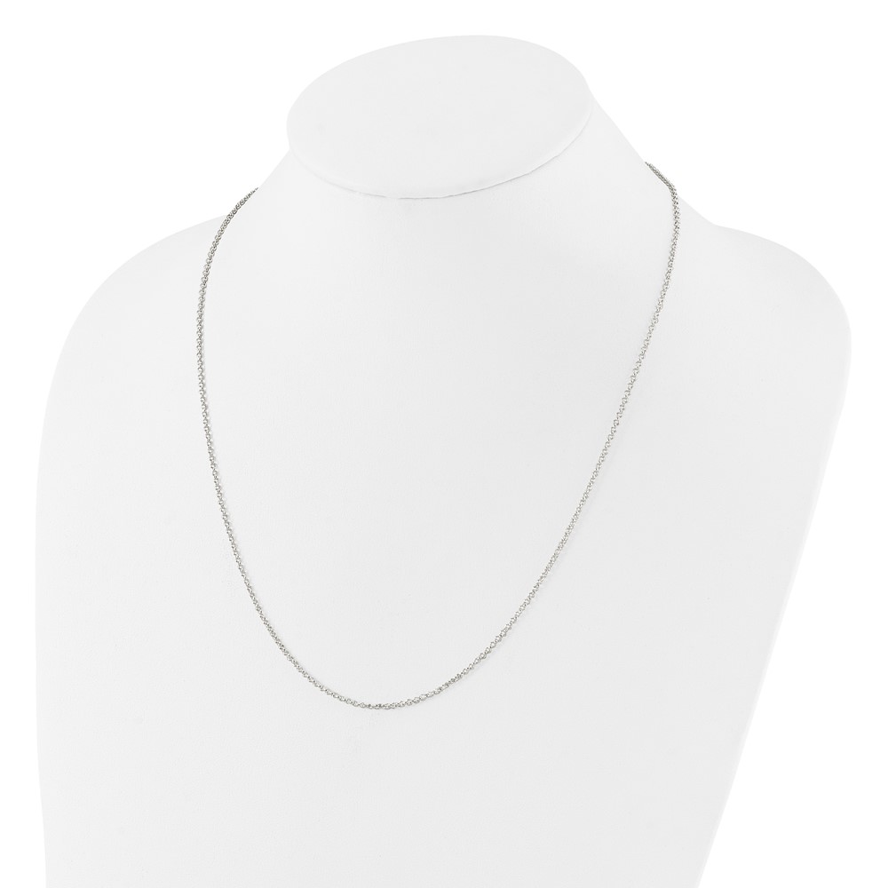 Sterling Silver Polished Adjustable Necklace (QG5347-24)