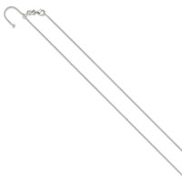 Sterling Silver Polished 1.5mm Round Box Chain Adjustable Up to Necklace, 24" view 2