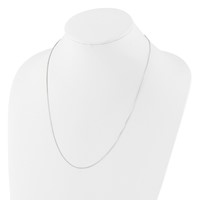 Sterling Silver Polished 1.5mm Round Box Chain Adjustable Up to Necklace, 24" view 3