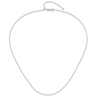 Sterling Silver Polished 1.5mm Round Box Chain Adjustable Up to Necklace, 24" view 4