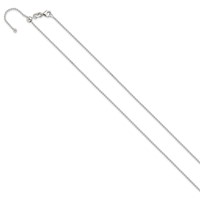 Sterling Silver Polished 1.50mm Beaded Chain Adjustable Up to Necklace, 24" view 2