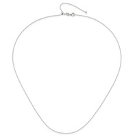 Sterling Silver Polished 1.00mm Beaded Chain Adjustable Up to Necklace, 24" view 4