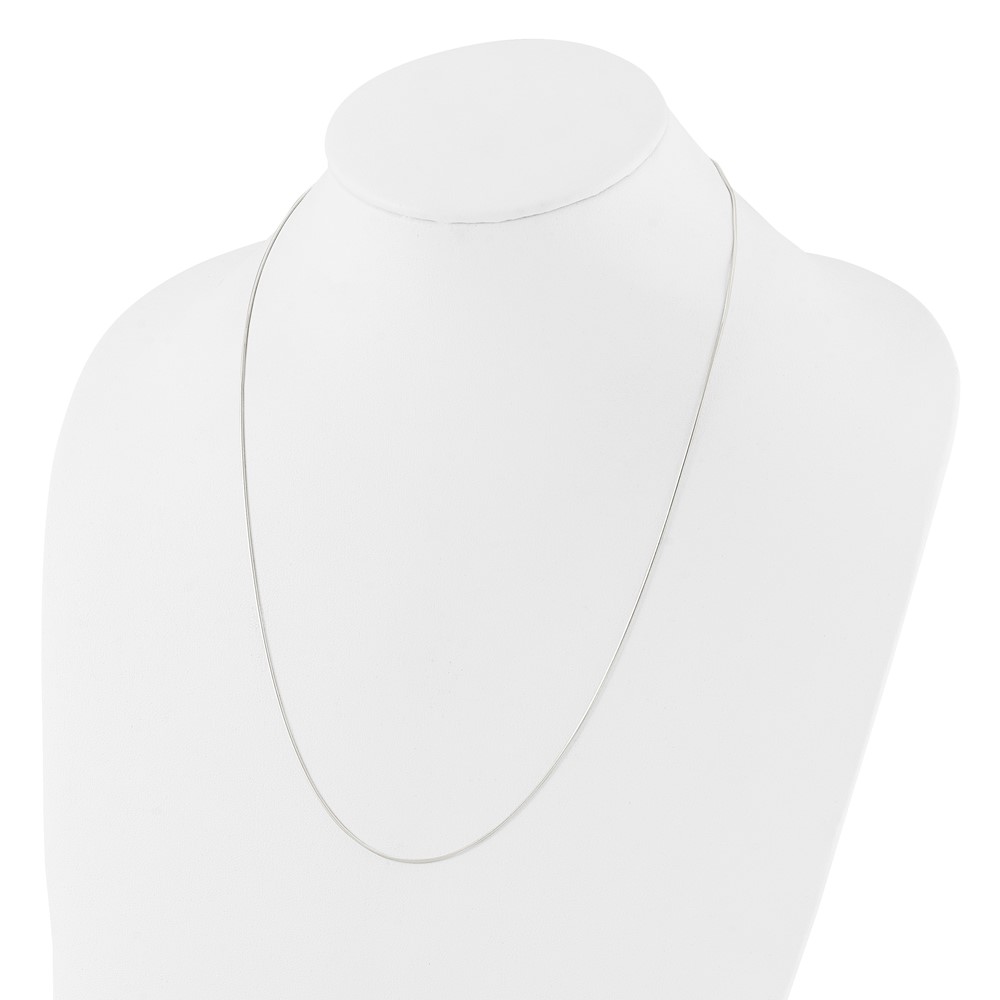 Sterling Silver Polished Adjustable Necklace (QG5351-24)