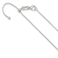 Sterling Silver Polished.95mm Snake Chain Adjustable Up to Necklace, 24" view 1