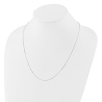 Sterling Silver Polished.90mm Box Chain Adjustable Up to Necklace, 24" view 3