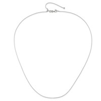 Sterling Silver Polished.90mm Box Chain Adjustable Up to Necklace, 24" view 4
