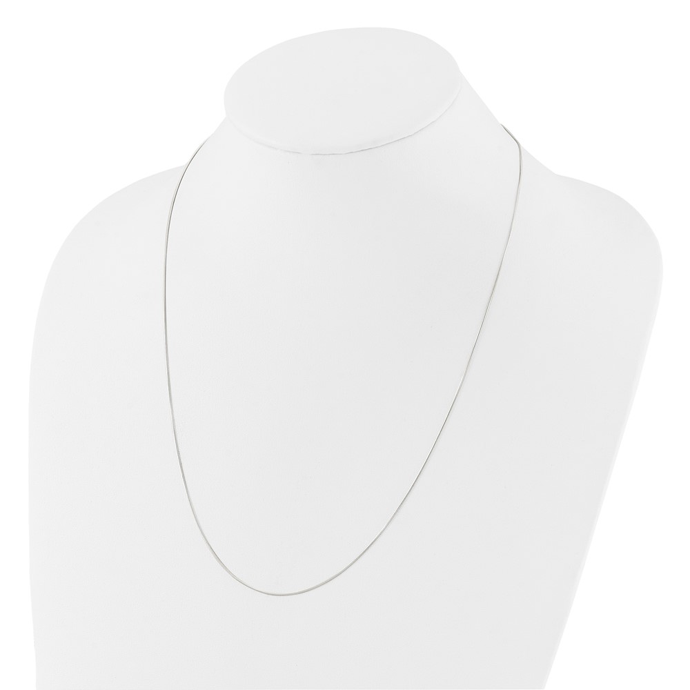 Sterling Silver Polished Adjustable Necklace (QG5354-20)