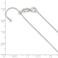 Sterling Silver Polished.75mm Snake Chain Adjustable Up to Necklace, 24" view 5