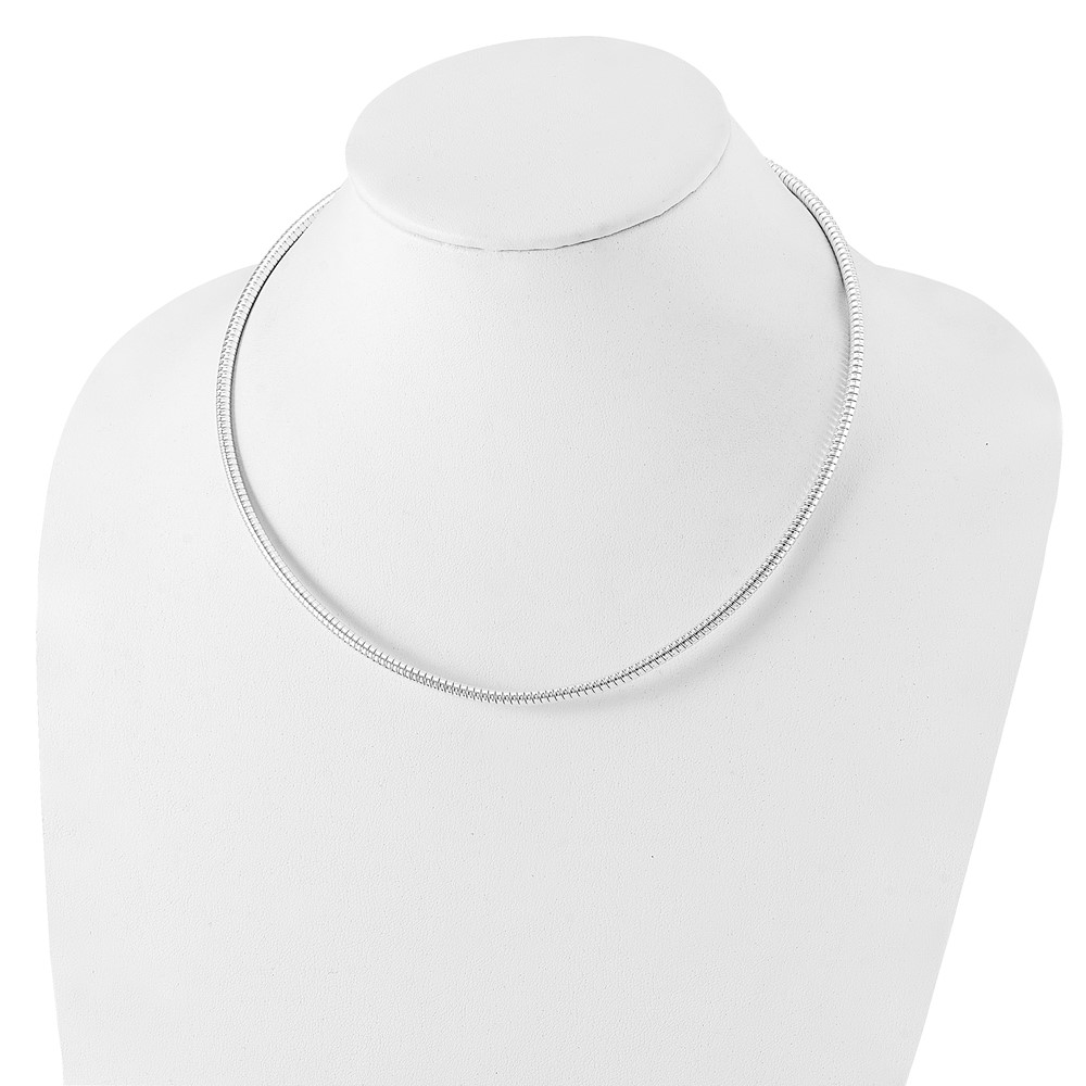 Sterling Silver 4mm Round Cubetto 18in Necklace (QG5362-18)