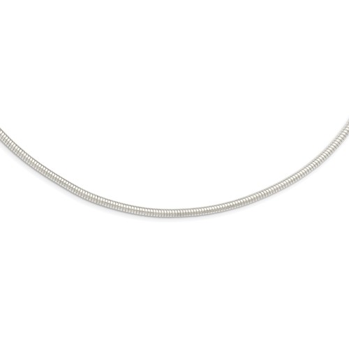 Sterling Silver Polished 4mm Round Cubetto Necklace, 18"
