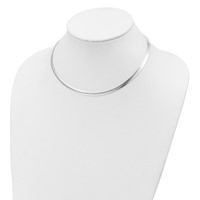 Sterling Silver Polished 4.5mm Cubetto Necklace, 16" view 3