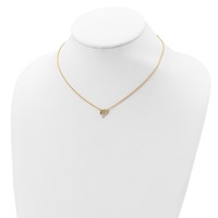 Sterling Silver Gold-tone CZ Storm Cloud Necklace with Ext, 2" view 4