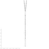 Sterling Silver Rhodium-plated Beads and Vertical Bar with 1 Inch Extension Y-Necklace, 22" view 4