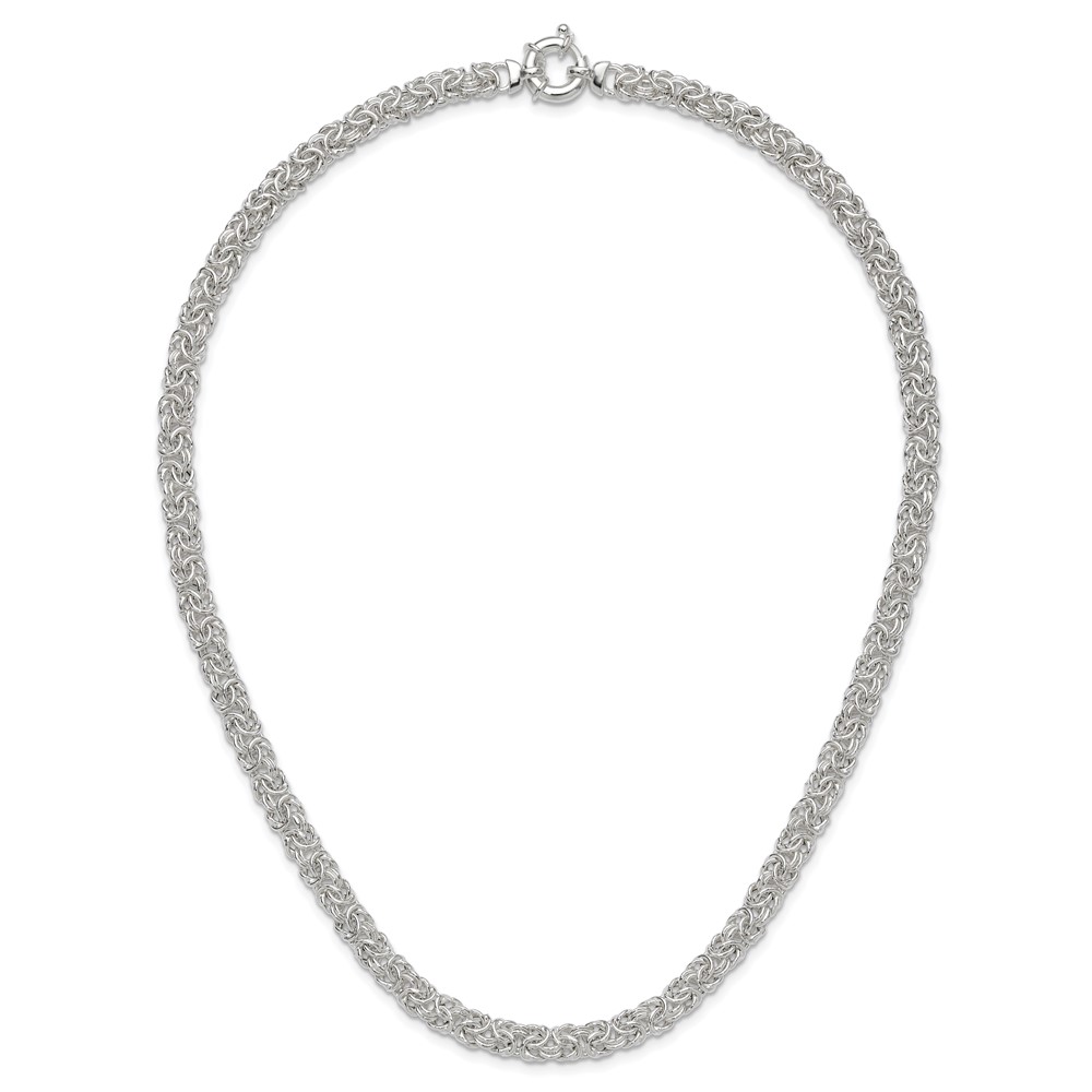 Sterling Silver Polished Byzantine Link Necklace (QG5596-20)