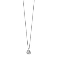 Sterling Silver Rhodium-plated CZ Love Knot Post Earrings and with 2 Inch Extension Necklace Set, 16" view 5