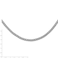 Sterling Shimmer Sterling Silver Rhodium-plated 80 Stone CZ Riviera Necklace, 17" view 3